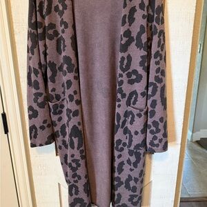 Now N Forever Mauve Leopard Print Cardigan 🐆 Cozy & Chic